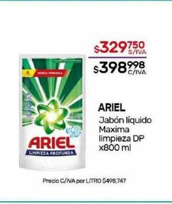 Nini Mayorista Ariel jabon liquido maxima limpieza dp oferta