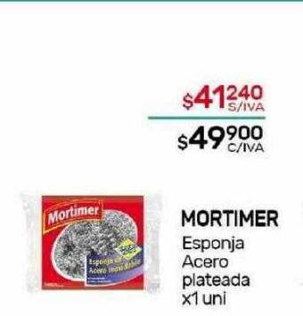 Nini Mayorista Mortimer esponja acero plateada oferta