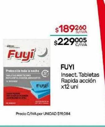 Nini Mayorista Fuyi insect tabletas rapida acción oferta