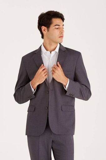 Traje ss100 con micromotivo gris oscuro
