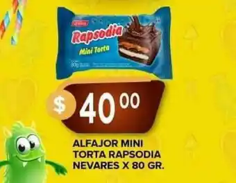 Alfajor Mini Torta Rapsodia Nevares x 80gr