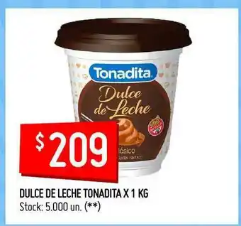 Walmart Dulce De Leche Tonadita x 1kg oferta