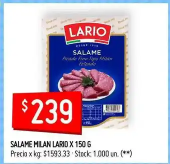 Walmart Salame Milan Lario x 150g oferta