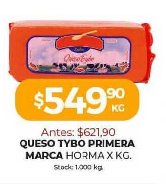 Super MAMI Queso Tybo Primera Marca Horma oferta