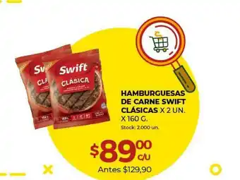 Super MAMI Hamburguesas De Carne Swift Clásicas x 160g oferta