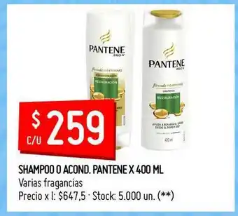 Changomas Shampoo O Acond. Pantene Varias Fragancias x 400ml oferta