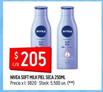 Changomas Nivea Soft Milk Piel Seca 250ml oferta