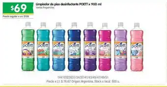 Jumbo Limpiador De Piso Desinfectante Poett Varias Fragancias oferta
