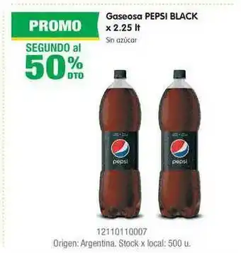Gaseosa Pepsi Black x 2.25lt