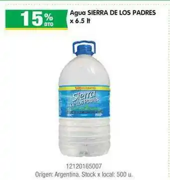 Jumbo Agua Sierra De Los Padres x 6.5lt oferta