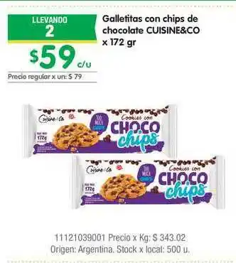 Jumbo Galletitas Con Chips De Chocolate Cuisine&co x 172gr oferta