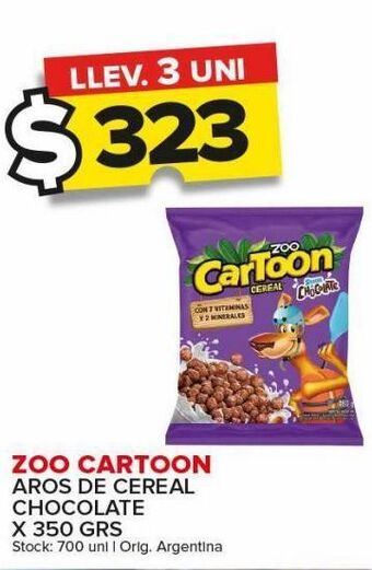 Carrefour Maxi Aros de cereal zoo cartoon oferta