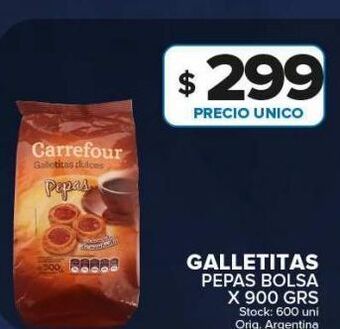 Carrefour Maxi Galletitas pepas bolsa oferta