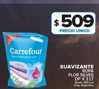 Carrefour Maxi Suavizante ropa flor silves oferta