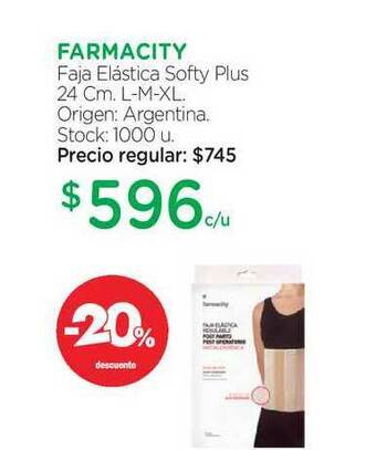 Farmacity Farmacity Faja Elástica Softy Plus oferta