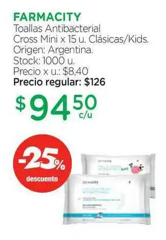 Farmacity Farmacity Toallas Antibacterial oferta