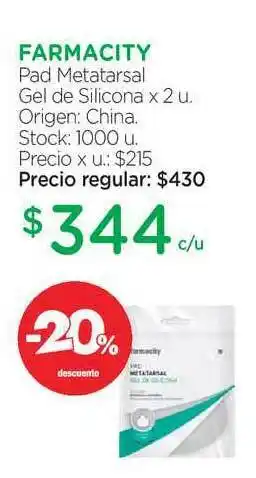 Farmacity Farmacity Pad Metatarsal Gel De Silicona X 2 U oferta