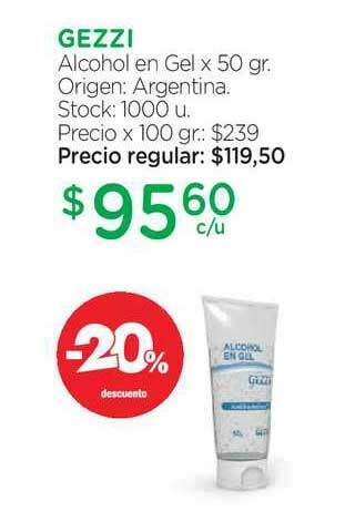 Farmacity Gezzi Alcohol En Gel x 50gr oferta