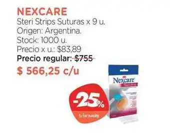 Farmacity Nexcare Steri Strips Suturas X 9 U. oferta