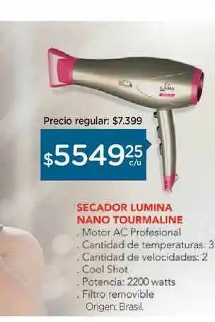 Farmacity Secador Lumina Nano Tourmaline oferta