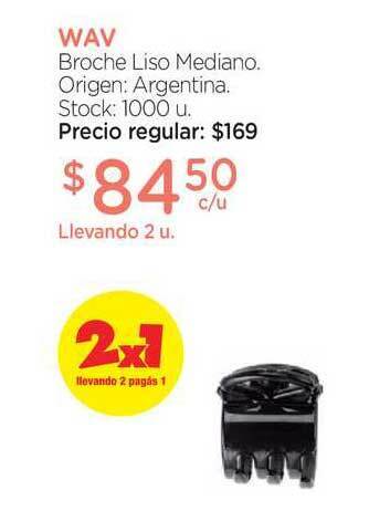 Farmacity Wav Broche Liso Mediano oferta