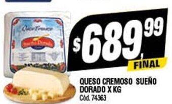 Supermercados Yaguar Queso Cremoso Sueño Dorado X KG oferta