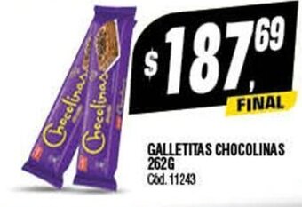 Supermercados Yaguar Galletitas Chocolinas 262g oferta