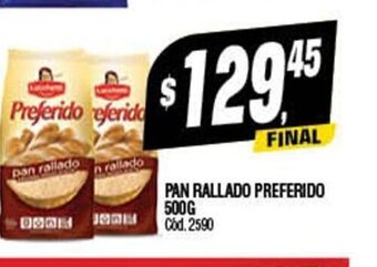Supermercados Yaguar Pan Rallado Preferido 500g oferta