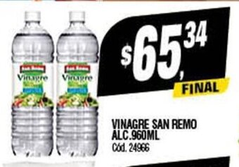 Vinagre San Remo Alc. 960ml