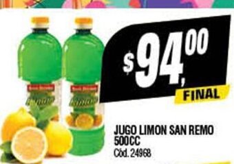 Supermercados Yaguar Jugo Limon San Remo 500cc oferta