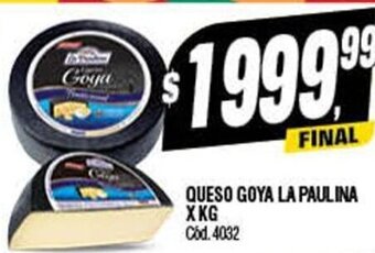 Supermercados Yaguar Queso Goya La Paulina x kg oferta
