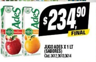 Supermercados Yaguar Jugo Ades x 1lt oferta