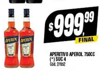 Supermercados Yaguar Aperitivo Aperol 750cc oferta