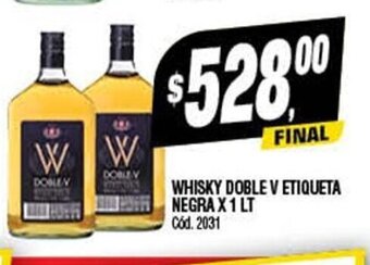 Supermercados Yaguar Whisky Doble V Etiqueta Negra x 1lt oferta