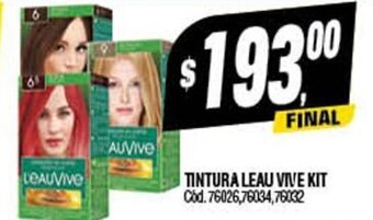 Supermercados Yaguar Tintura Leau Vive Kit oferta