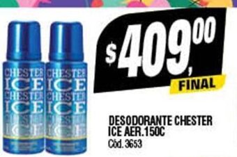 Supermercados Yaguar Desodorante Chester Ice Aer. 150C oferta