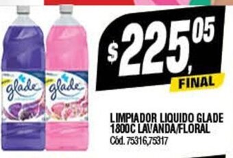 Supermercados Yaguar Limpiador Liquido Glade 1800c Lavanda/Floral oferta