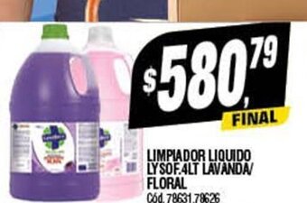 Supermercados Yaguar Limpiador Liquido Lysof. 4lt Lavanda/Floral oferta