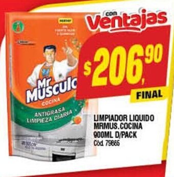 Supermercados Yaguar Limpiador Liquido Mr Mus. Cocina 900ml D/Pack oferta