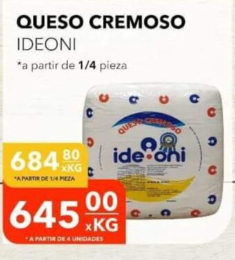 El Milagro Mayorista Queso Cremoso Ideoni oferta
