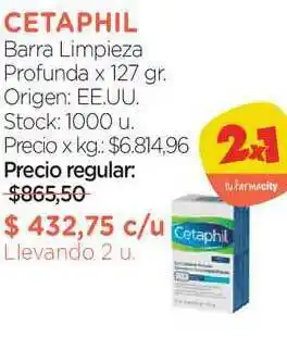 Farmacity Cetaphil Barra Limpieza Profunda x 127gr oferta