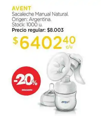 Farmacity Avent Salaleche Manual Natural oferta