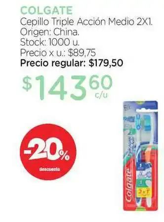 Farmacity Colgate Cepillo Triple Acción Medio oferta