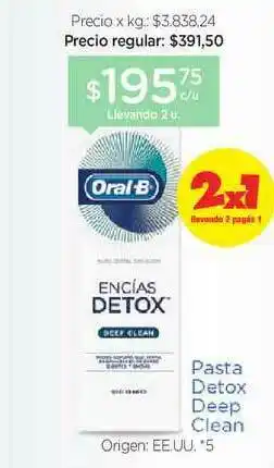 Farmacity Oral B Pasta Detox Deep Clean oferta