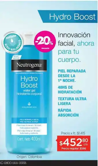 Farmacity Neutrogena Hydro Boost oferta