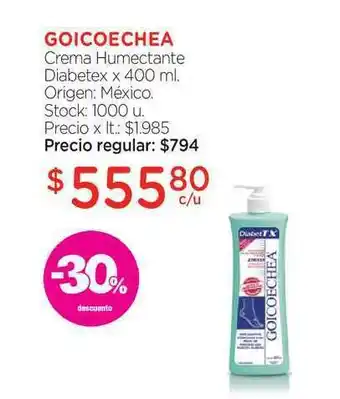 Farmacity Goicoechea Crema Humectante x 400ml oferta