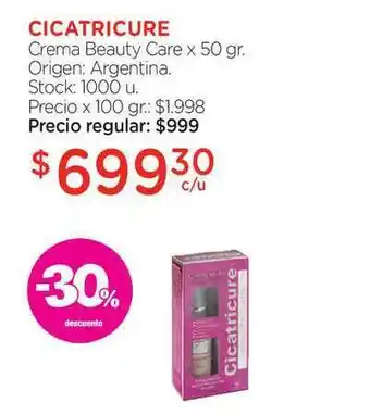 Farmacity Cicatricure Crema Beauty Care x 50gr oferta