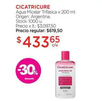 Farmacity Cicatricure Agua Micelar Trifasica x 200ml oferta
