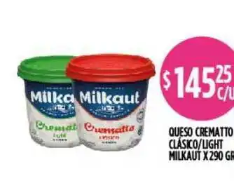 Supermercados Toledo Queso Crematto Clásico Light Milkaut oferta