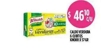 Caldo Verdura 6 Cubitos Knorr x 57gr